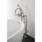 Aqua Vintage CCK8408DKL Freestanding Tub Faucet with Supply Line, Stop Valve, Brushed Nickel CCK8408DKL - alternate 2